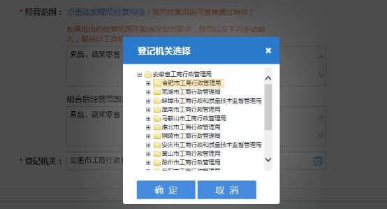安徽省政务服务网公司注册名称登记审核操作流程说明